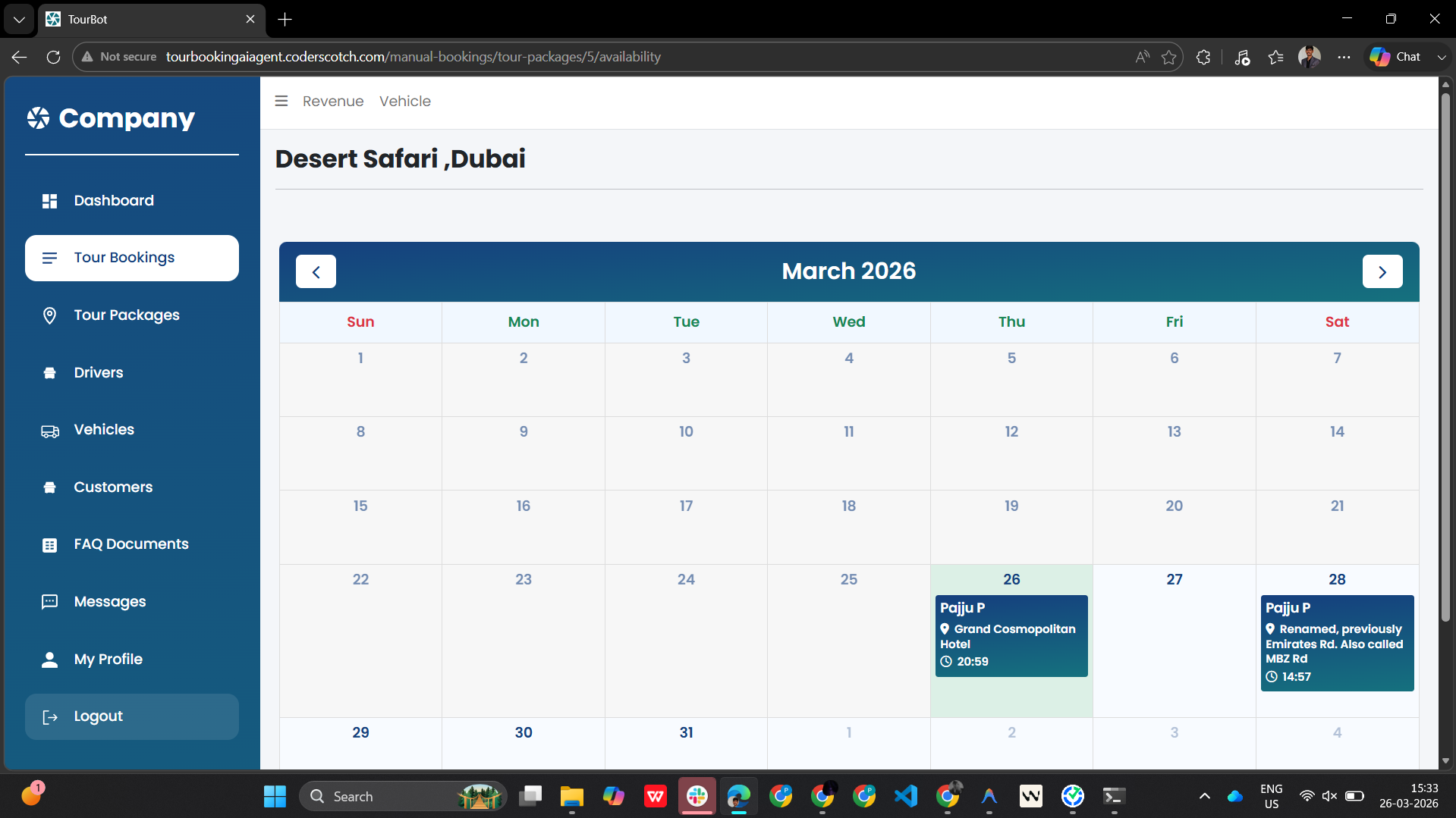 Booking Management